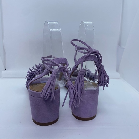 Aquazzura Wild Thing 50 Sandals Lilac Size 37 Rare - Picture 7 of 7